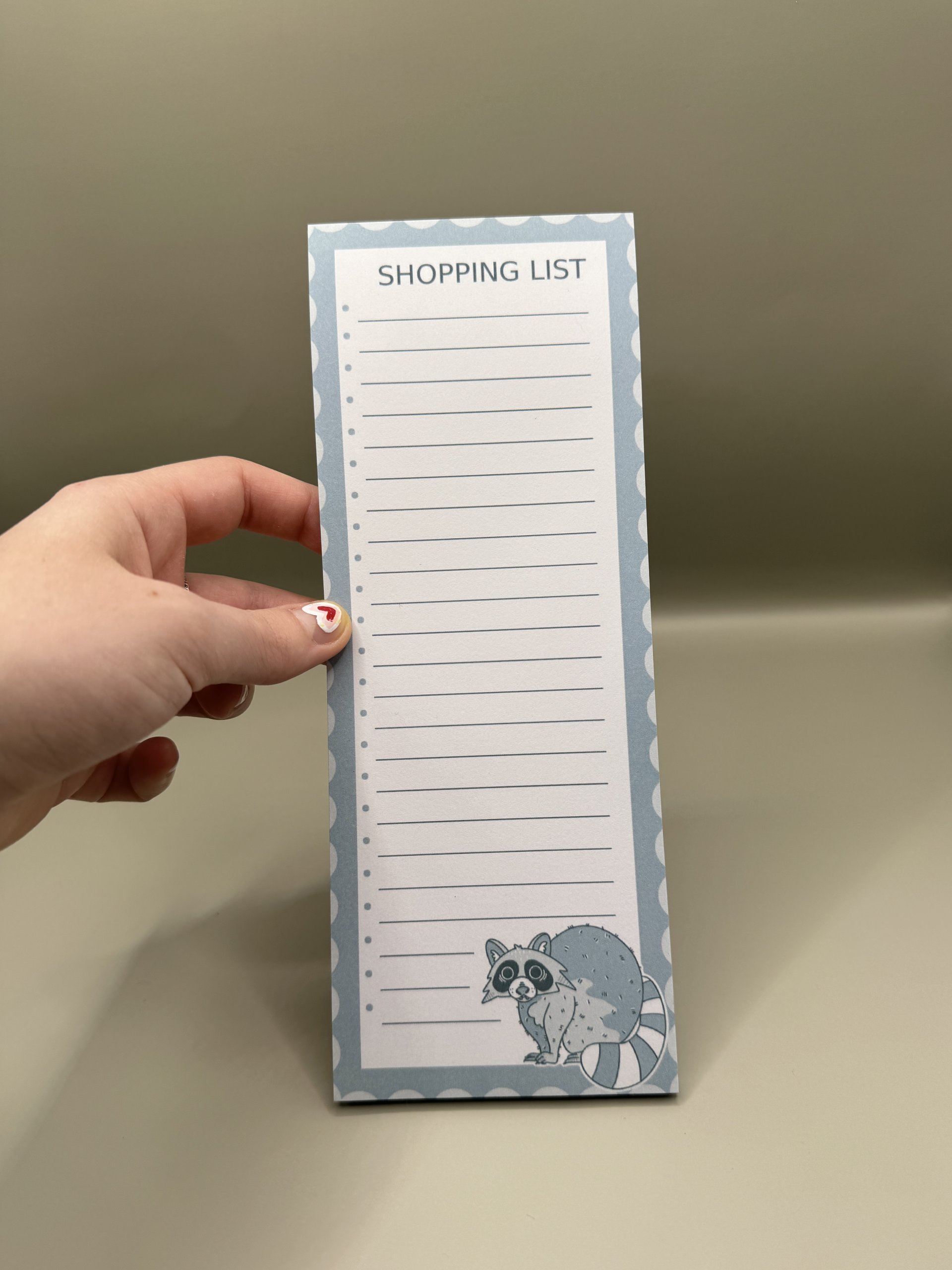 Racoon Shopping List